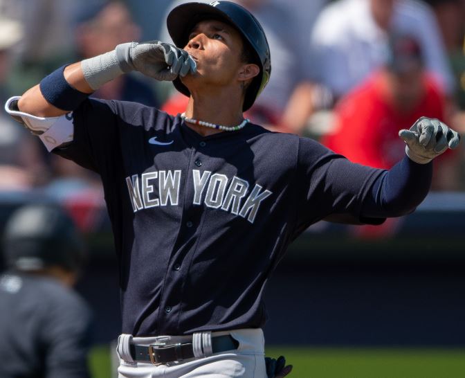 El venezolano Oswaldo Cabrera bateó nuevamente jonrón con los Yankees