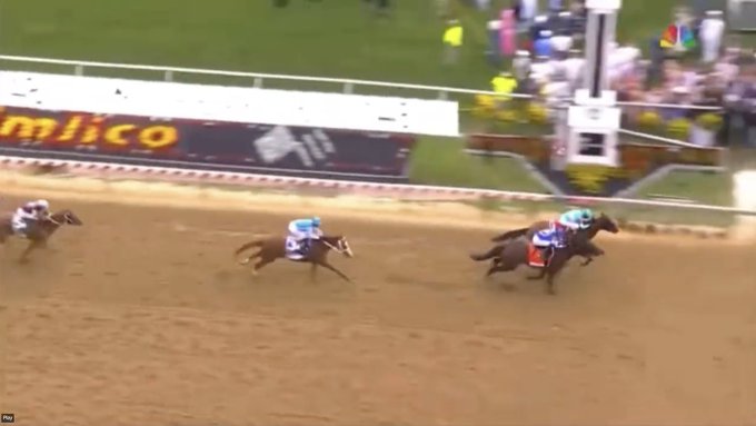 Javier Castellanos y Gustavo Delgado se quedaron cortos en el Preakness Stakes (+Video)