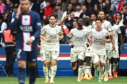 Sorpresiva derrota de PSG en casa ante Lorient por la Ligue 1