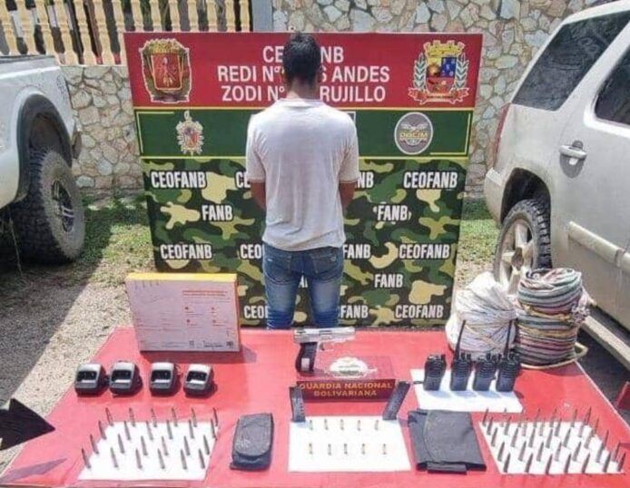 Detenido integrante de la banda delictiva “El Cagón” con armamento en Trujillo