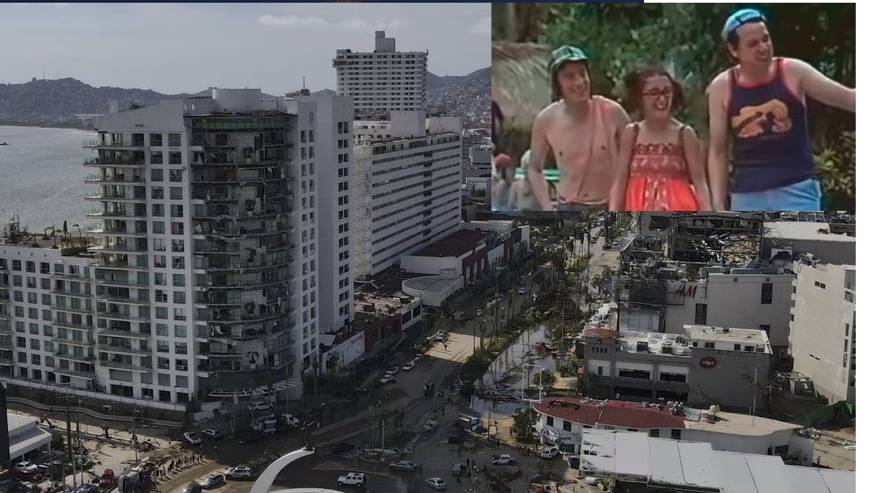 Así quedó el hotel donde se filmó el capítulo de El Chavo del 8 en Acapulco tras la devastación del huracán Otis (+Fotos)