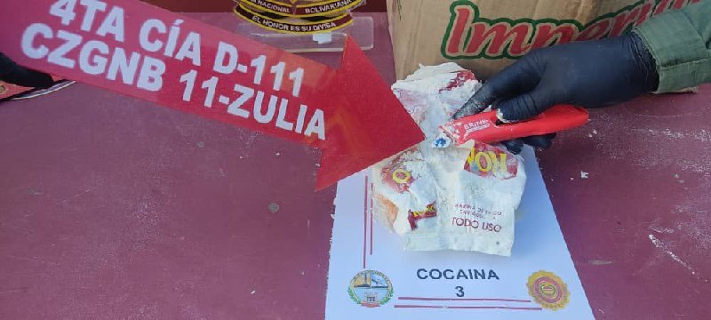 GNB Zulia incauta casi 15 kilos de droga  en una caja de víveres que pasaría de Maracaibo a Los Puertos de Altagracia