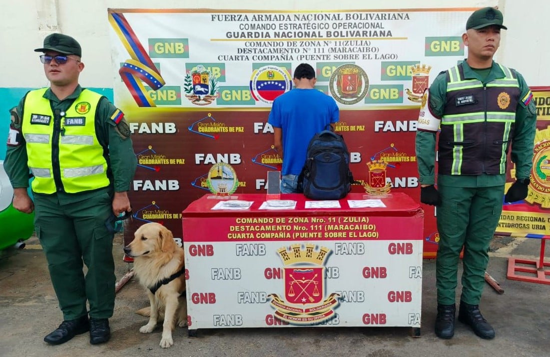 Detenido un hombre que viajaba a Caracas con varias dosis de marihuana y cocaína en el Puente sobre El Lago