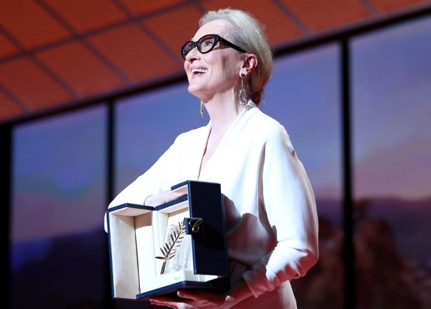 Meryl Streep recibe emocionada la Palma de Honor en Festival de Cannes