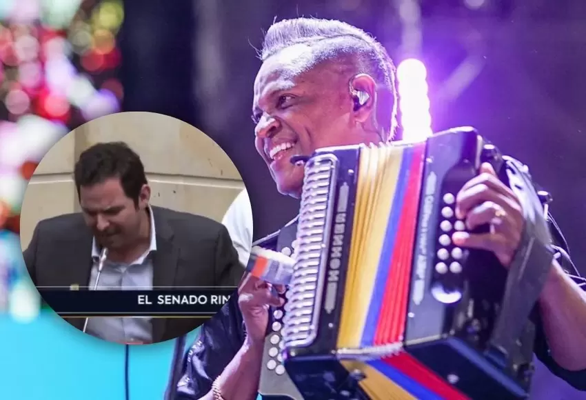 Senador colombiano cantó 