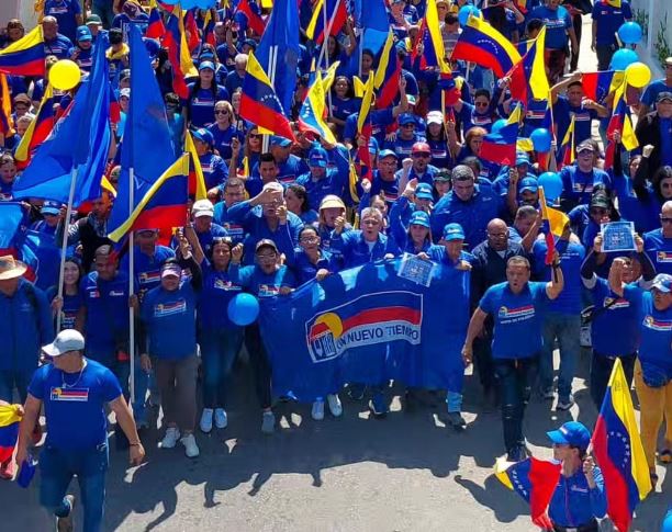 Lagunillas se vistió de azul en apoyo a Edmundo González Urrutia