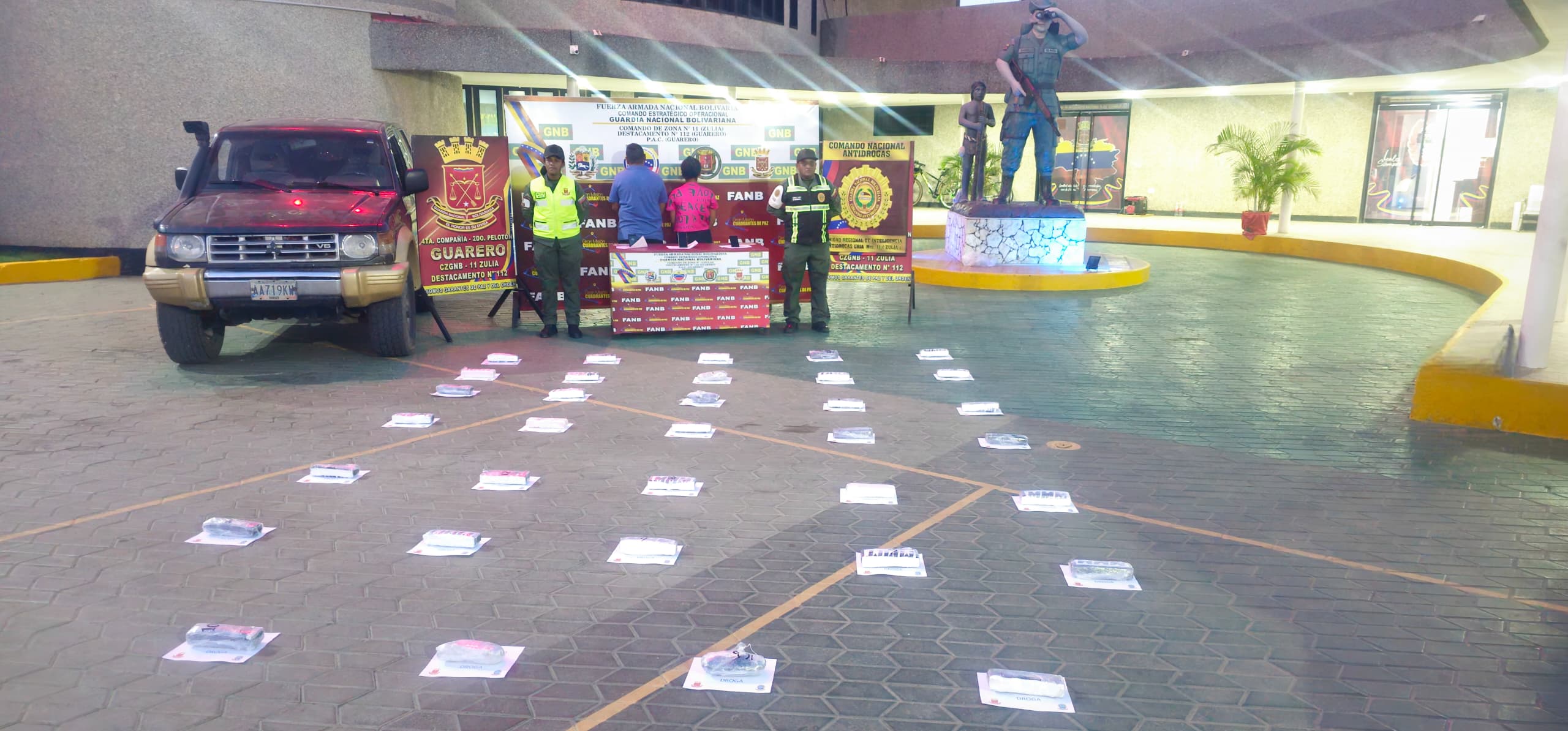 Autoridades de la GNB incautaron 34 panelas de cocaína en Guajira: Hay dos detenidos