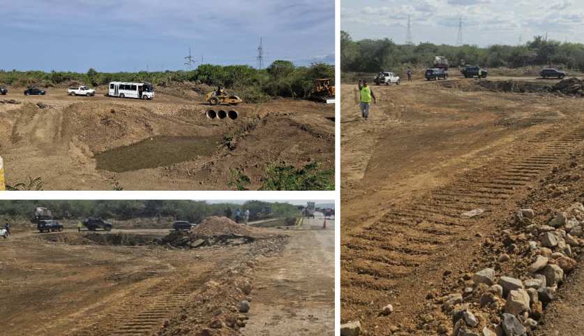 Habilitan vía alterna por el derrumbe del puente Paso Nuevo en Falcón