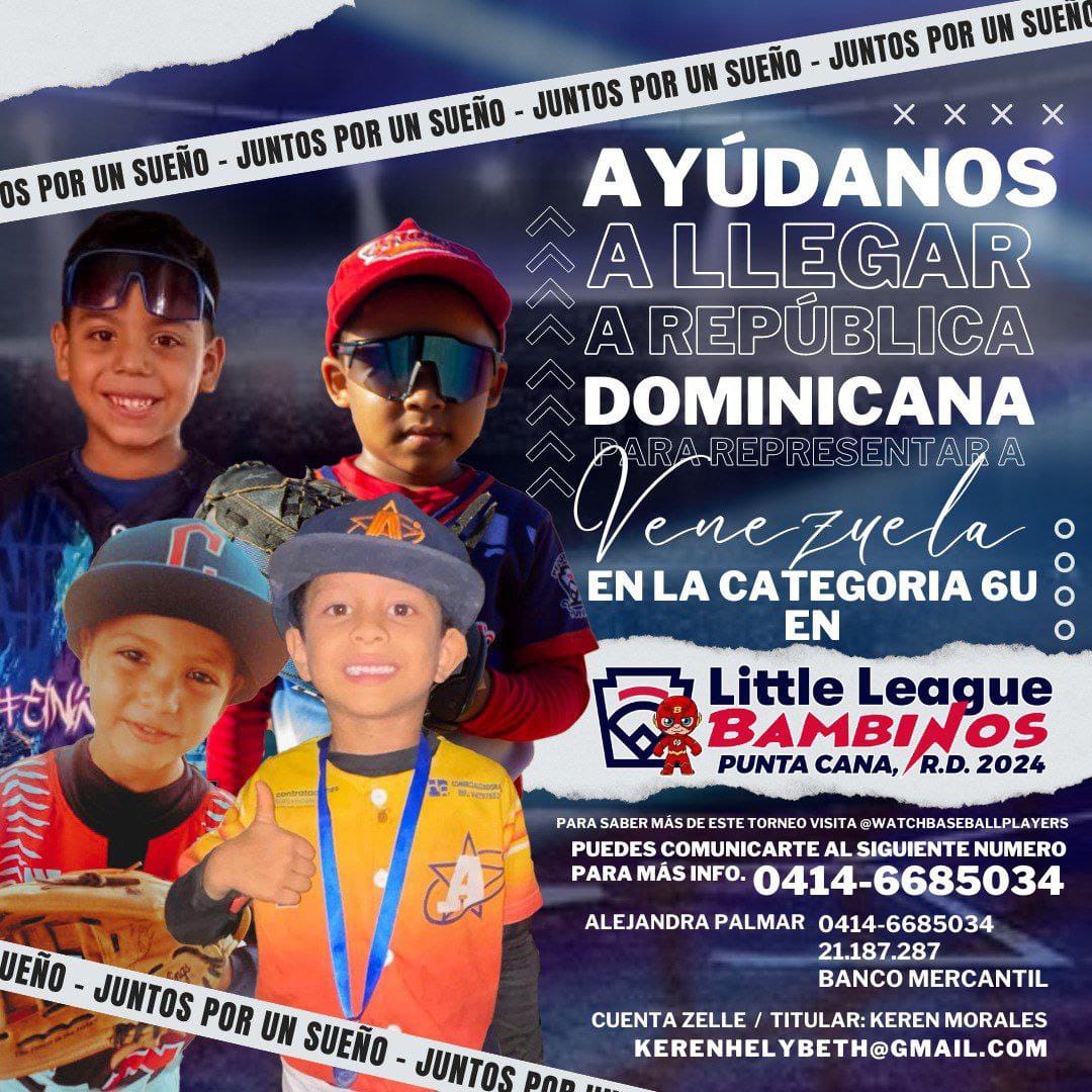 Equipo Sub 6 de Pequeñas Ligas busca recursos para ir al Torneo Internacional Little League Bambinos