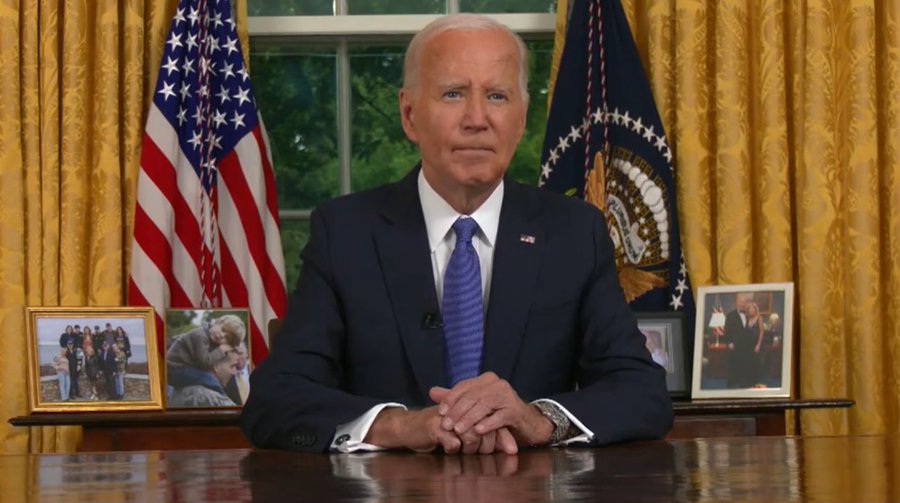 Biden en su primer mensaje después de renunciar a la reelección: La ambición personal no podía anteponerse a salvar la democracia