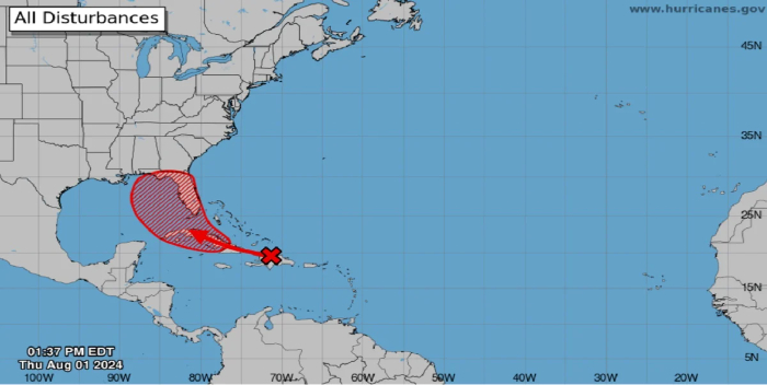 Florida vigila una onda tropical sobre las Antillas Mayores