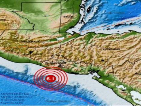 Un sismo de 6,1 sacude buena parte a El Salvador