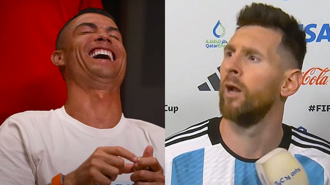 Cristiano Ronaldo imitó a Leo Messi con una divertida referencia