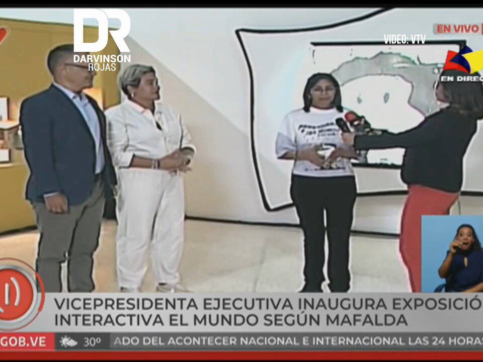 Delcy Rodríguez inauguró la exposición interactiva de 