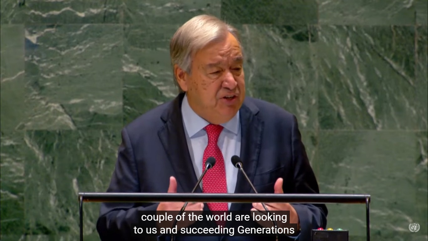 Nos encontramos en COLAPSO CLIMÁTICO: Guterres