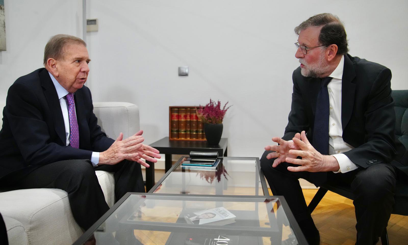 Mariano Rajoy se reúne Edmundo González para mostrarle su apoyo