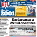 Titulares de la prensa nacional para este 27 de septiembre