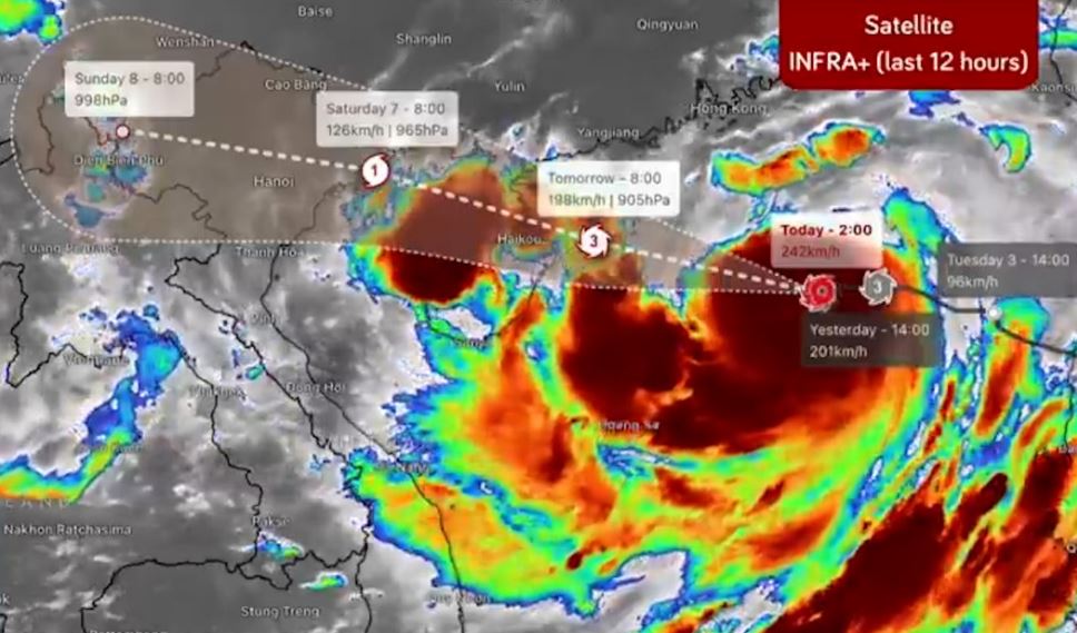 El supertifón Yagi se dirige a China