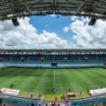 Rueda el balón en el estadio Monumental de Maturín para que inicie el Venezuela – Argentina