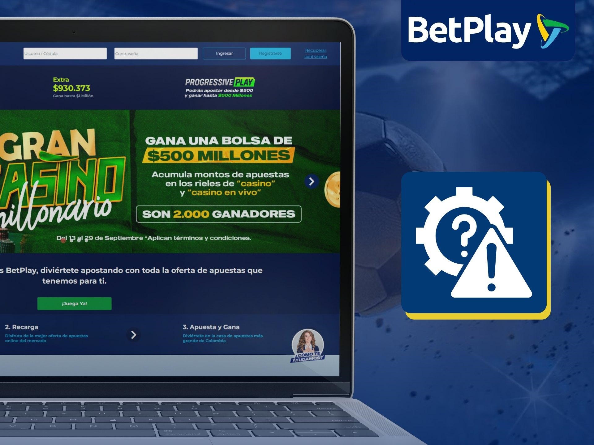 ¿Por qué no puedo iniciar sesión en BetPlay? Problemas más comunes