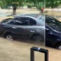 Fuertes lluvias dejan calles inundadas en Lara