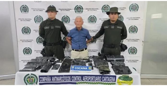 Preso abuelo venezolano en Cartagena por trasladar tres kilos de cocaína