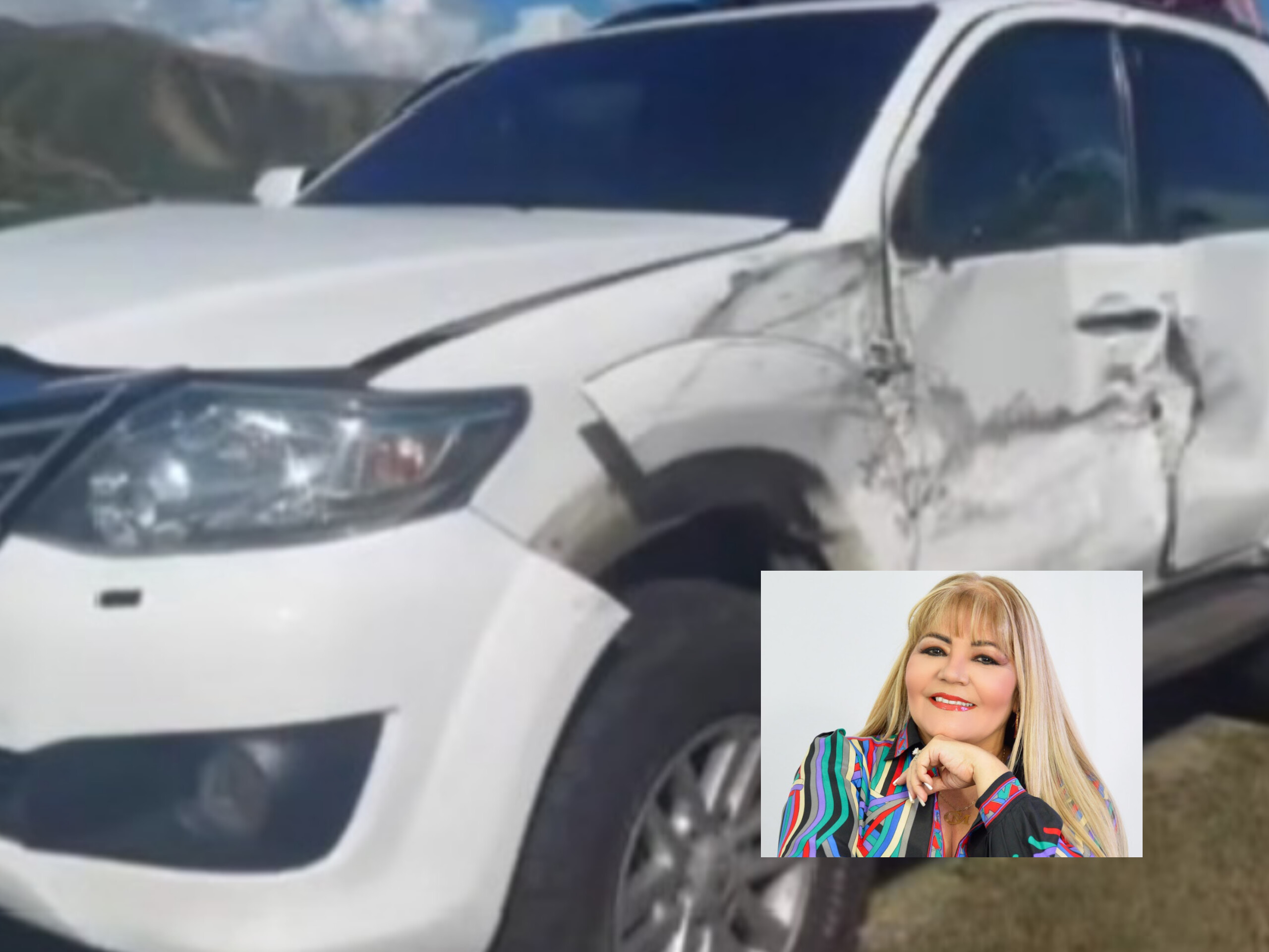 Cristina Maica sufrió accidente de tránsito junto a su equipo de trabajo: Afortunadamente resultaron ilesos