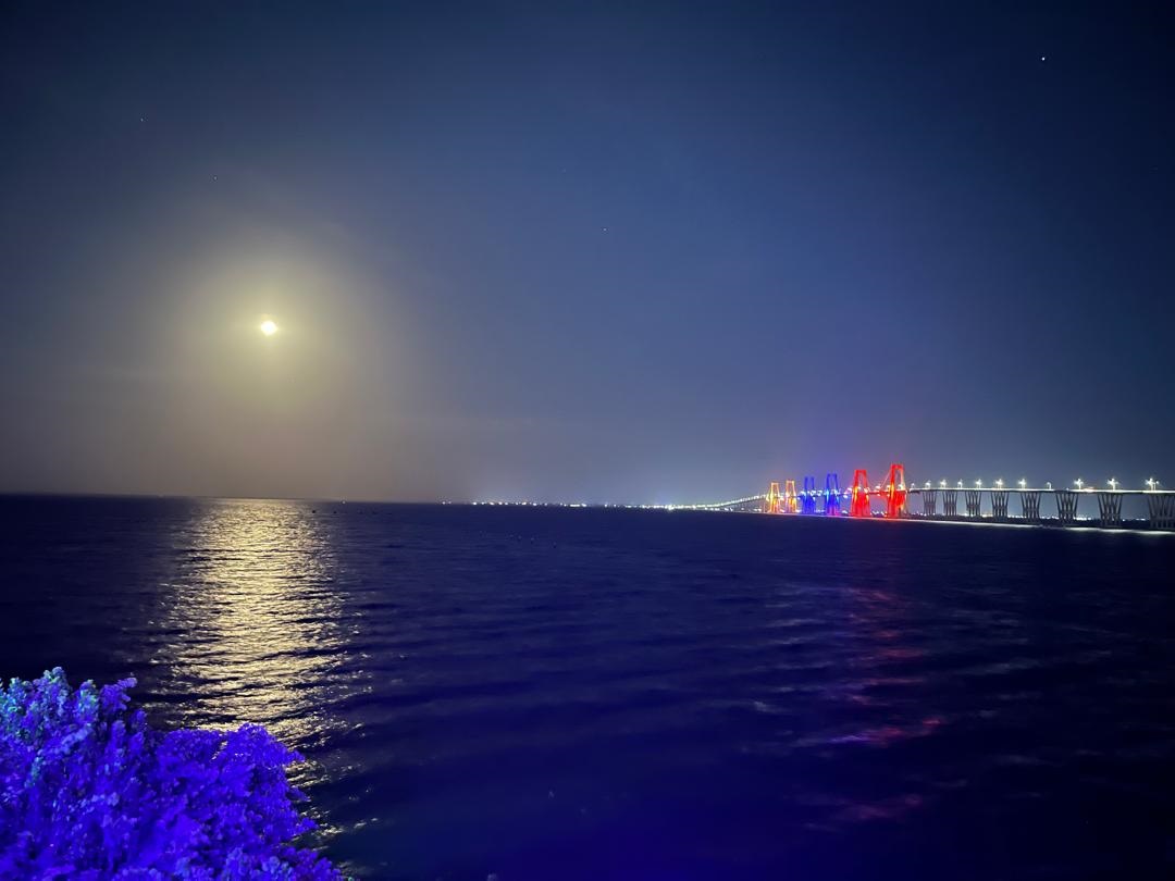 El Lago de Maracaibo brilla bajo la luna: un espectáculo de luz y color