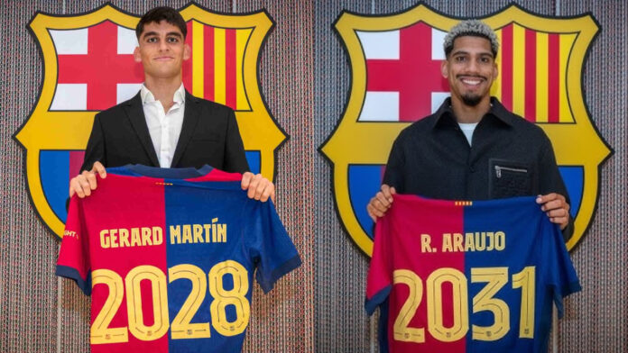 Barcelona renovó a Gerard Martín y Ronald Araujo