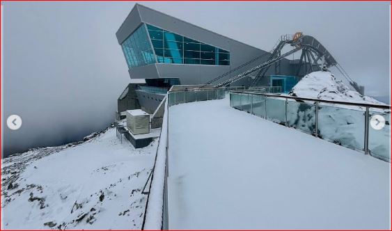 Reportan la primera nevada en la Estación Pico Espejo en Mérida