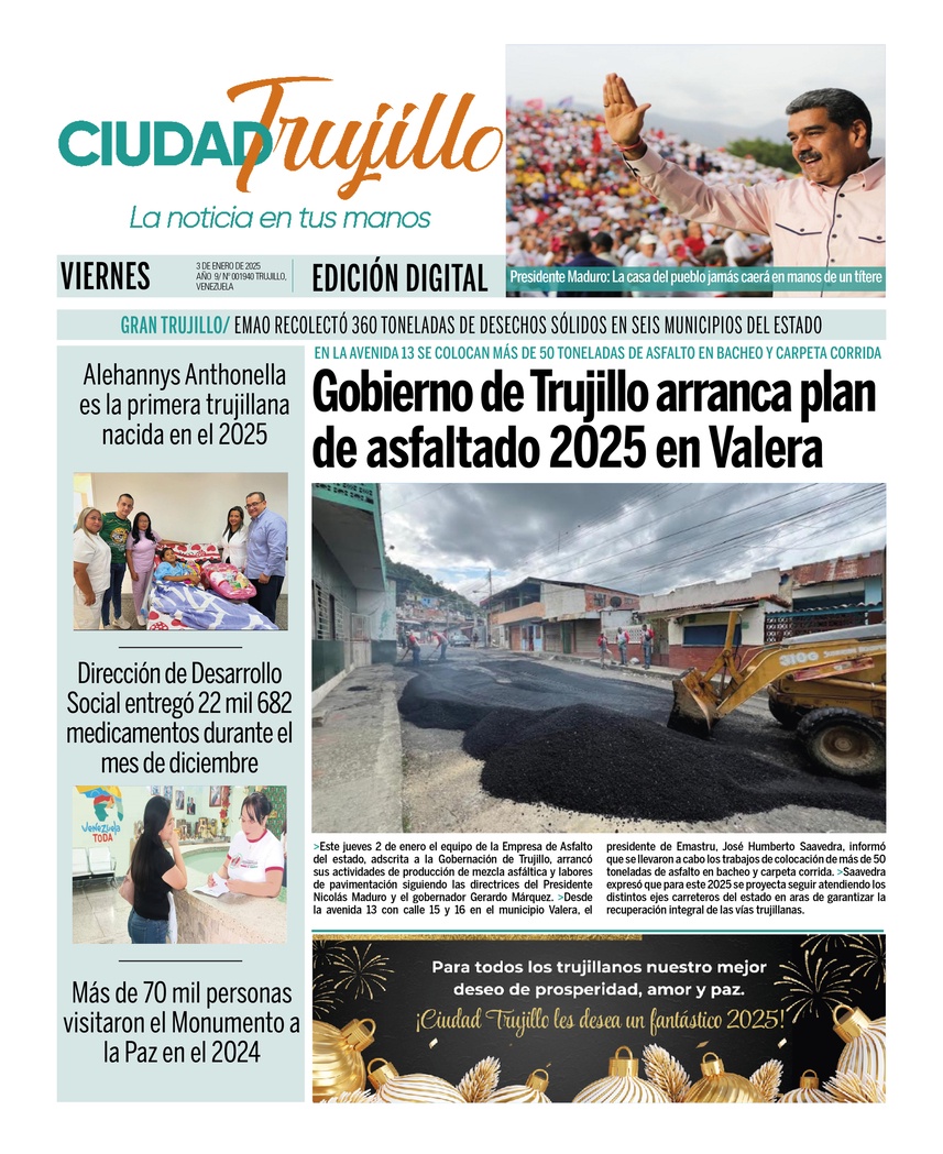 Titulares de la prensa nacional para este 3 de enero