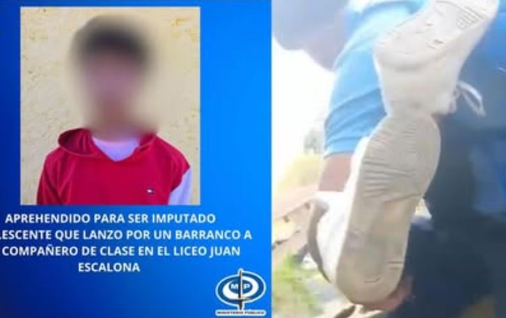 Detenido liceísta tras lanzar a su compañero de clases por un barranco en Caracas