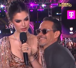 Compórtate que estoy trabajando, le dijo Nadia a Marc Anthony en los Premios Lo Nuestro