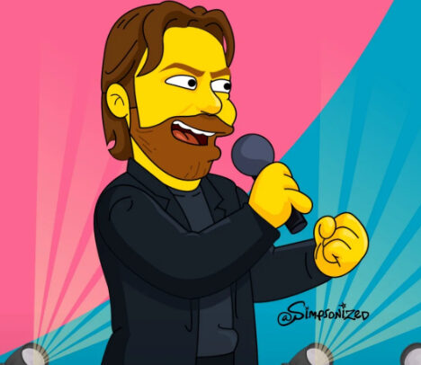 Hacen a George Harris en versión Simpson