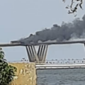 Reportan incendio de un autobús en el Puente sobre el Lago de Maracaibo