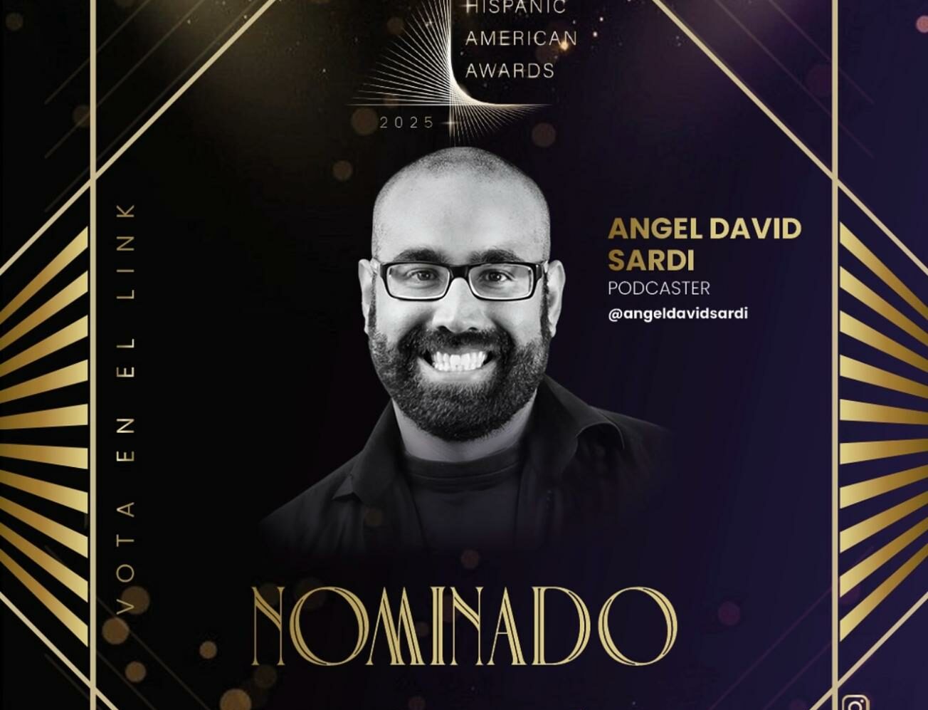 Orgullo zuliano: Periodista Ángel David Sardi, nominado a los Hispanic American Awards 2025 en New York