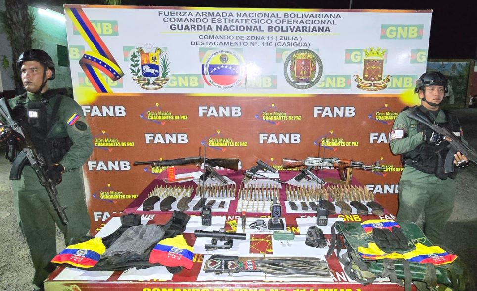 GNB incauta material de guerra perteneciente a disidencias de las FARC en el Sur del Lago